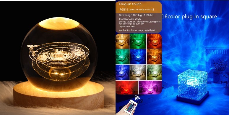 LED Water Ripple Ambient Night Light